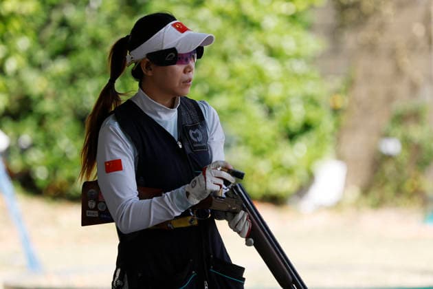 ISSF World Cup Shotgun Che Yufei of China ejects shells from a shotgun during the ISSF World Cup Shotgun day two at the Concaverde Shooting Range in Lonato del Garda, Italy, on July 6, 2026. Lonato del Garda Brescia Italy  Copyright: xRichardxMorganox originalFilename:morgano-issfworl260706_nph6T.jpg
