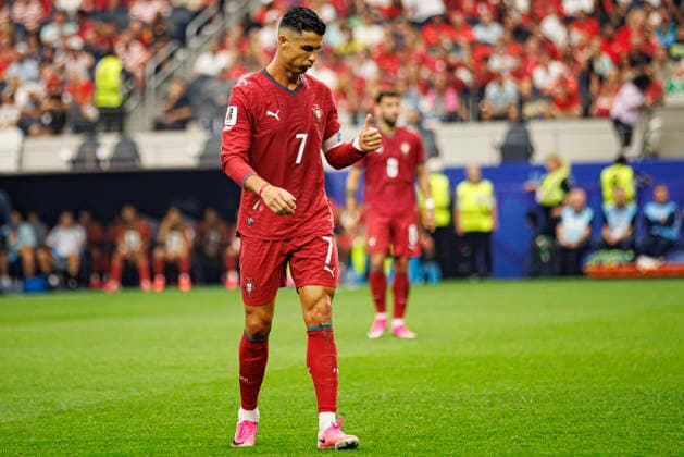 Cristiano Ronaldo seen during FIFA World Cup, WM, Weltmeisterschaft, Fussball 2026 game between national teams of Portugal and Spain (Grzegorz Wajda Ball Raw Images) Arlington Dallas Stadium USA Copyright: xGrzegorzxWajdax grzegorzwajda_portugal_spain_2526_2-76