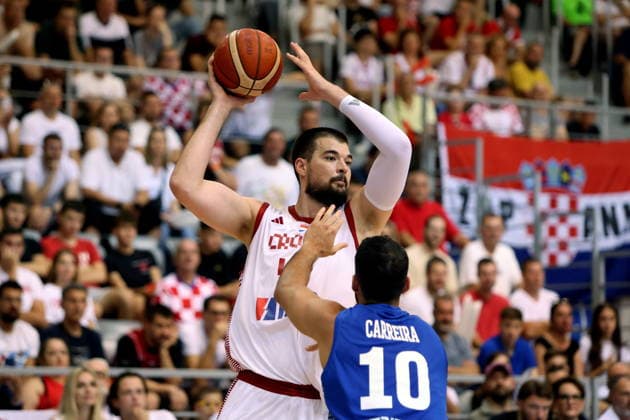 Croatia, Osijek, 060726. City Garden Hall. Match of the 6th round of the first round of qualification for the 2027 Basketball World Cup Croatia - Israel. In the photo: Ivica Zubac. Photo: Marin Franov CROPIX Copyright: xxMarinxFranovx hrvatska_izrael46-060726