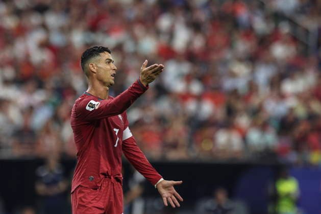 FIFA World Cup, WM, Weltmeisterschaft, Fussball 2026 - Round of 16 - Portugal vs Spain Portugal s Cristiano Ronaldo gestures during the FIFA World Cup 2026 Round of 16 match Portugal against Spain, in Dallas, Texas, USA, 06 July 2026. Arlington United States  Copyright: xMIGUELxA.xLOPESx