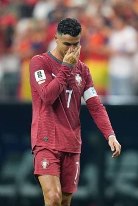 Cristiano Ronaldo of Portugal appears dejected after the full time whistle Portugal v Spain 2026 FIFA World Cup, WM, Weltmeisterschaft, Fussball Round of 16, Football, Dallas Stadium, Arlington, Texas, USA - 06 Jul 2026Arlington Dallas Stadium Texas (TX) United States of America  Copyright: xIsmaelxAdnan Shutterstockx 16980005dh