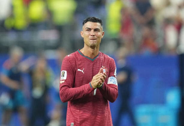Cristiano Ronaldo (Portugal) during Portugal and Spain, Round of 16 FIFA World Cup, WM, Weltmeisterschaft, Fussball 2026, Dallas, United States, USA on July 6, 2026. Thor Wegner DeFodi Images. (Photo by DeFodi Images) - *** Cristiano Ronaldo of Portugal during the Portugal vs. Spain Round of 16 match at the 2026 FIFA World Cup in Dallas, United States, USA, on July 6, 2026. Photo by DeFodi Images (Thor Wegner)