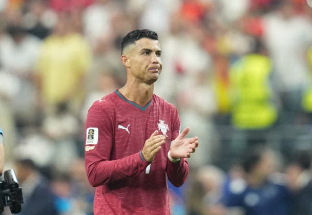 Cristiano Ronaldo (Portugal) during Portugal and Spain, Round of 16 FIFA World Cup, WM, Weltmeisterschaft, Fussball 2026, Dallas, United States, USA on July 6, 2026. Thor Wegner DeFodi Images. (Photo by DeFodi Images) - *** Cristiano Ronaldo of Portugal during the Portugal vs. Spain Round of 16 match at the 2026 FIFA World Cup in Dallas, United States, USA, on July 6, 2026. Photo by DeFodi Images (Thor Wegner)