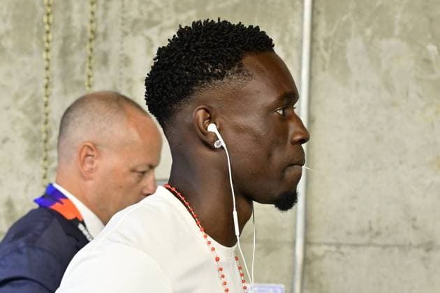 USA vs Belgium - FIFA World Cup, WM, Weltmeisterschaft, Fussball 2026 SEATTLE, UNITED STATES OF AMERICA - JULY 06 : Balogun Folarin forward of USA arriving at the stadium pictured during the FIFA World Cup 2026 round of 16 match between the United States of America and Belgium at the Lumen Field stadium on July 6, 2026 in Seattle, United States of America, 06 07 2026 Seattle United States of America  Copyright: xJanxDexMeuleneirx