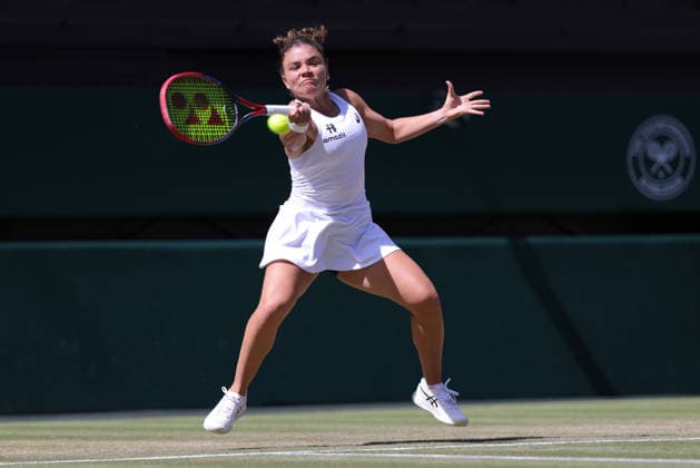 Jasmine Paolini, ITA, during fourth round of 2026 All England Lawn Tennis Championships at Wimbledon, womens singles, London, 06 07 2026; - *** Jasmine Paolini (ITA) during the fourth round of the 2026 All England Lawn Tennis Championships at Wimbledon, women s singles, London, July 6, 2026 