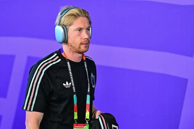 Belgium s Kevin De Bruyne arrives for a soccer game between the USA and Belgian national team, Nationalteam Red Devils, on Monday 06 July 2026, at the Seattle Field, in Seattle, a 1 8 finals game in the FIFA World Cup, WM, Weltmeisterschaft, Fussball 2026. DIRKxWAEM  x180549919x