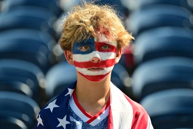US fans and supporters pictured ahead of a soccer game between the USA and Belgian national team, Nationalteam Red Devils, on Monday 06 July 2026, at the Seattle Field, in Seattle, a 1 8 finals game in the FIFA World Cup, WM, Weltmeisterschaft, Fussball 2026. DIRKxWAEM  x180550521x