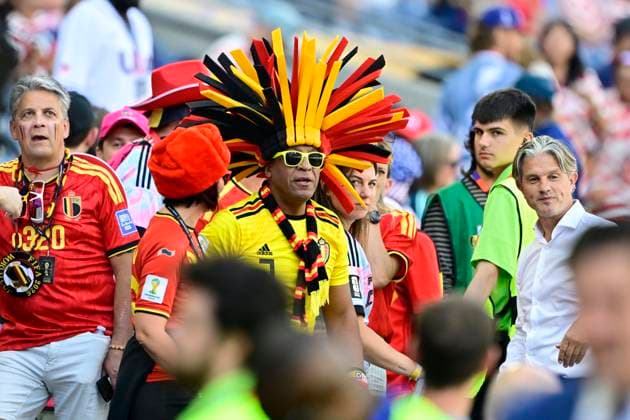 USA vs Belgium - FIFA World Cup, WM, Weltmeisterschaft, Fussball 2026 SEATTLE, UNITED STATES OF AMERICA - JULY 06 : Illustration picture of Belgium fans pictured during the FIFA World Cup 2026 round of 16 match between the United States of America and Belgium at the Lumen Field stadium on July 6, 2026 in Seattle, United States of America, 06 07 2026 Seattle United States of America  Copyright: xJanxDexMeuleneirx