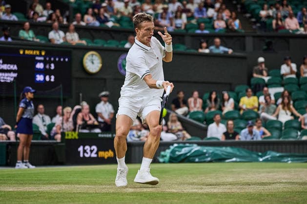 July 7, 2026, London, London, Great Britain: Jiri Lehecka of Czech Republic returns with forehand during The Championships Wimbledon , 6.7.2026 in London (All England Lawn Tennis and Croquet Club), Great Britain Tennis 2026: Grand Slam: The Championships Wimbledon: 8th Day: 4th Round: ZVEREV Vs LECHECKA  - ZUMAs343 20260707_zsp_s343_025 Copyright: xMathiasxSchulzx