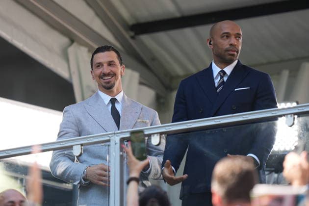 USA v Belgium - FIFA World Cup, WM, Weltmeisterschaft, Fussball 2026 - Round of 16 SEATTLE, USA - JULY 6: Former French professional football player Thierry Henry (R), and Swedish former professional footballer Zlatan Ibrahimovic (L) are seen prior the 2026 FIFA World Cup Round of 16 match between USA and Belgium at Lumen Field (Seattle Stadium) in Seattle, Washington, United States on July 6, 2026. Ercin Erturk Anadolu Washington United States. Editorial use only. Please get in touch for any other usage.  Copyright: x2026xAnadoluxErcinxErturkx