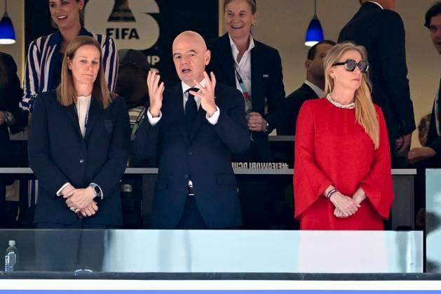 USA vs Belgium - FIFA World Cup, WM, Weltmeisterschaft, Fussball 2026 SEATTLE, UNITED STATES OF AMERICA - JULY 06 : Gianni Infantino Gianni President of FIFA and Van Damme Pascale president of Royal Belgian Football Federation pictured during the FIFA World Cup 2026 round of 16 match between the United States of America and Belgium at the Lumen Field stadium on July 6, 2026 in Seattle, United States of America, 06 07 2026 Seattle United States of America  Copyright: xNicoxVereeckenx