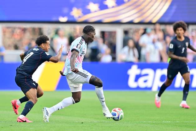 USA vs Belgium - FIFA World Cup, WM, Weltmeisterschaft, Fussball 2026 SEATTLE, UNITED STATES OF AMERICA - JULY 06 : Onana Amadou midfielder of Belgium in action pictured during the FIFA World Cup 2026 round of 16 match between the United States of America and Belgium at the Lumen Field stadium on July 6, 2026 in Seattle, United States of America, 06 07 2026 Seattle United States of America  Copyright: xJanxDexMeuleneirx
