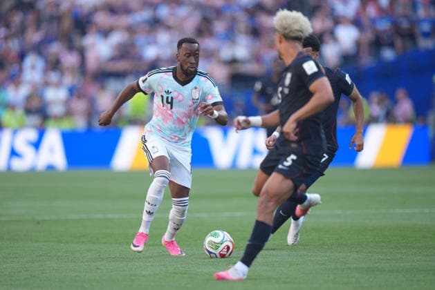 USA v Belgium - FIFA World Cup, WM, Weltmeisterschaft, Fussball 2026 - Round of 16 SEATTLE, USA - JULY 6: Christian Pulisic (10) of USA in action against Dodi Lukebakio??????? (14) of Belgium during the 2026 FIFA World Cup Round of 16 match between USA and Belgium at Lumen Field (Seattle Stadium) in Seattle, Washington, United States on July 6, 2026. Ercin Erturk Anadolu Washington United States. Editorial use only. Please get in touch for any other usage.  Copyright: x2026xAnadoluxErcinxErturkx