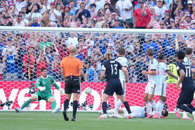 USA v Belgium - FIFA World Cup, WM, Weltmeisterschaft, Fussball 2026 - Round of 16 SEATTLE, USA - JULY 6: Malik Tillman (17) of USA celebrates scores a goal during the 2026 FIFA World Cup Round of 16 match between USA and Belgium at Lumen Field (Seattle Stadium) in Seattle, Washington, United States on July 6, 2026. Ercin Erturk Anadolu Washington United States. Editorial use only. Please get in touch for any other usage.  Copyright: x2026xAnadoluxErcinxErturkx
