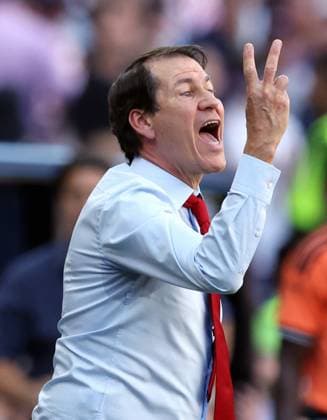 Belgium s head coach Rudi Garcia reacts during a soccer game between the USA and Belgian national team, Nationalteam Red Devils, on Monday 06 July 2026, at the Seattle Field, in Seattle, a 1 8 finals game in the FIFA World Cup, WM, Weltmeisterschaft, Fussball 2026. BRUNOxFAHY  x180553702x