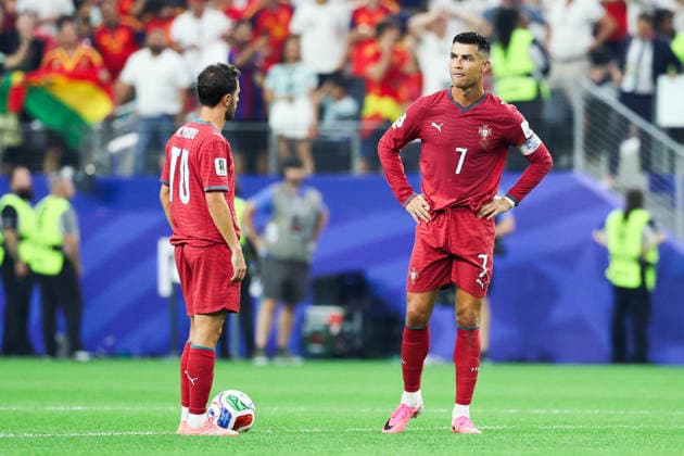 July 6, 2026, Arlington, Tx, United States: Cristiano Ronaldo after Portugal s 1-0 defeat to Spain the Round of 16 match at the FIFA World Cup, WM, Weltmeisterschaft, Fussball at Dallas Stadium, in Texas, United States, on Monday, July 06, 2026. Arlington United States - ZUMAv122 20260706_aap_v122_108 Copyright: xWilliamxVolcovx