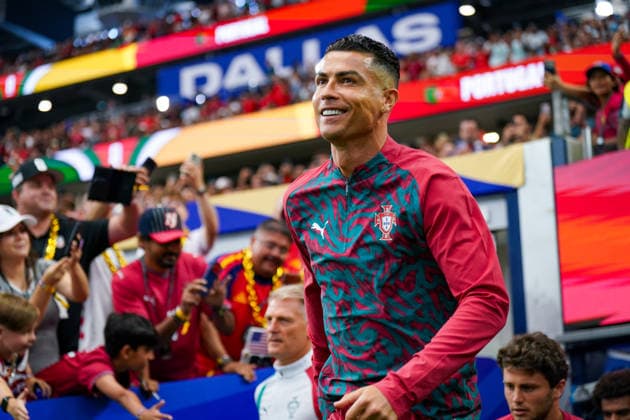 USA: Fussball FIFA World Cup, WM, Weltmeisterschaft, Fussball 2026, Achtelfinale - Spanien vs Portugal - AT&T Stadium (Dallas Stadium) in Arlington: Cristiano Ronaldo (Portugal 7) *** USA Soccer 2026 FIFA World Cup, Round of 16: Spain vs. Portugal at AT&T Stadium in Arlington, Cristiano Ronaldo, Portugal 7 Copyright: xJOERANxSTEINSIEKx