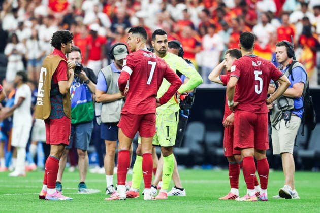 July 6, 2026, Arlington, Tx, United States: Cristiano Ronaldo cries after Portugal s 1-0 defeat to Spain the Round of 16 match at the FIFA World Cup, WM, Weltmeisterschaft, Fussball at Dallas Stadium, in Texas, United States, on Monday, July 06, 2026. FIFA World Cup 2026 - Round Of 16 - Portugal V Spain  - ZUMAv122 20260706_aap_v122_134 Copyright: xWilliamxVolcovx