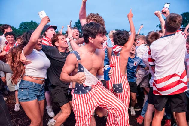 July 6, 2026, Philadelphia, Pennsylvania, United States: Fans of Team USA react after USA scores a goal during the match at FIFA Fan Festival the famous Lemon Hill in PhiladelphiaÃ¢â‚¬â ¢s Fairmount Park Philadelphia United States - ZUMArf1_ 20260706_zaf_rf1_029 Copyright: xRickyxFitchettx