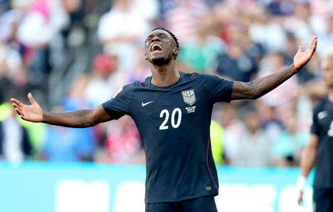 FIFA World Cup, WM, Weltmeisterschaft, Fussball 2026 - Round of 16 - USA vs Belgium Folarin Balogun of USA reacts during the FIFA World Cup 2026 Round of 16 match USA against Belgium, in Seattle, USA, 06 July 2026. SEATTLE United States  Copyright: xCHRISTOPHERxTORRESx