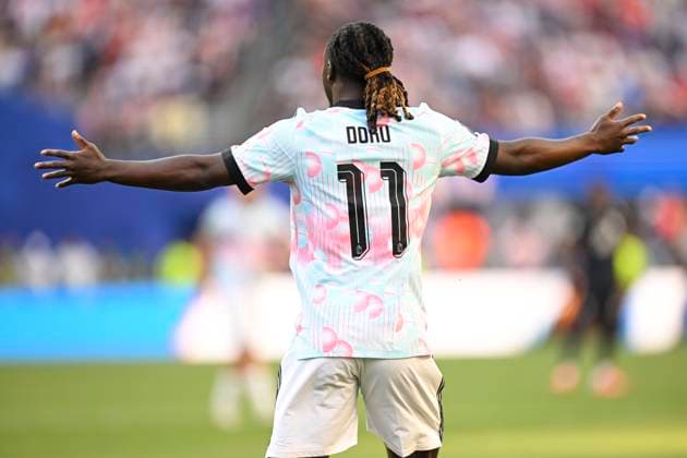 USA vs Belgium - FIFA World Cup, WM, Weltmeisterschaft, Fussball 2026 SEATTLE, UNITED STATES OF AMERICA - JULY 06 : Doku Jeremy forward of Belgium pictured during the FIFA World Cup 2026 round of 16 match between the United States of America and Belgium at the Lumen Field stadium on July 6, 2026 in Seattle, United States of America, 06 07 2026 Seattle United States of America  Copyright: xNicoxVereeckenx