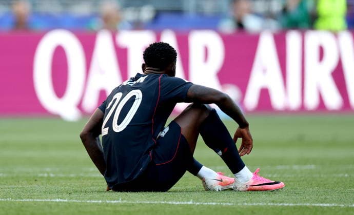 FIFA World Cup, WM, Weltmeisterschaft, Fussball 2026 - Round of 16 - USA vs Belgium Folarin Balogun of USA looks on during the FIFA World Cup 2026 Round of 16 match USA against Belgium, in Seattle, USA, 06 July 2026. SEATTLE United States  Copyright: xCHRISTOPHERxTORRESx