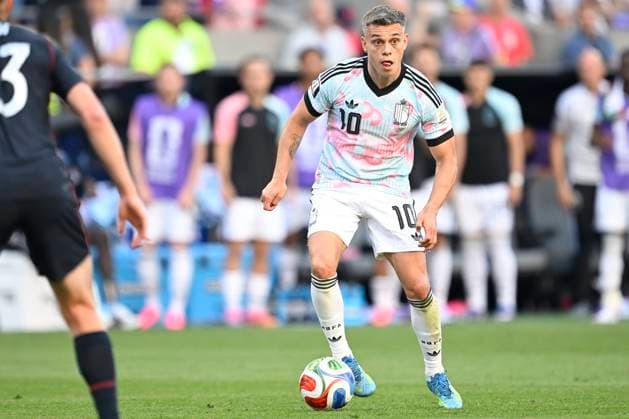 USA vs Belgium - FIFA World Cup, WM, Weltmeisterschaft, Fussball 2026 SEATTLE, UNITED STATES OF AMERICA - JULY 06 : Trossard Leandro forward of Belgium pictured during the FIFA World Cup 2026 round of 16 match between the United States of America and Belgium at the Lumen Field stadium on July 6, 2026 in Seattle, United States of America, 06 07 2026 Seattle United States of America  Copyright: xNicoxVereeckenx
