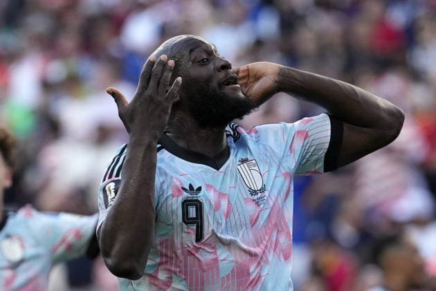 FIFA World Cup, WM, Weltmeisterschaft, Fussball 2026 - Round of 16 - USA vs Belgium Romelu Lukaku of Belgium celebrates scoring the 1-4 goal during the FIFA World Cup 2026 Round of 16 match USA against Belgium, in Seattle, Washington, USA, 06 July 2026. SEATTLE United States  Copyright: xSTEPHENxBRASHEARx
