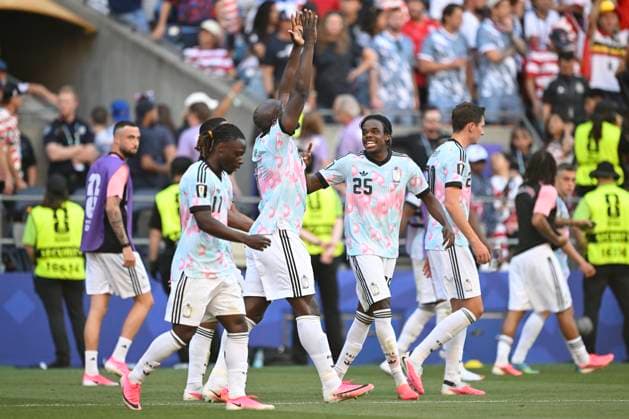 USA vs Belgium - FIFA World Cup, WM, Weltmeisterschaft, Fussball 2026 SEATTLE, UNITED STATES OF AMERICA - JULY 06 : Lukaku Romelu forward of Belgium celebrates scoring a goal pictured during the FIFA World Cup 2026 round of 16 match between the United States of America and Belgium at the Lumen Field stadium on July 6, 2026 in Seattle, United States of America, 06 07 2026 Seattle United States of America  Copyright: xNicoxVereeckenx