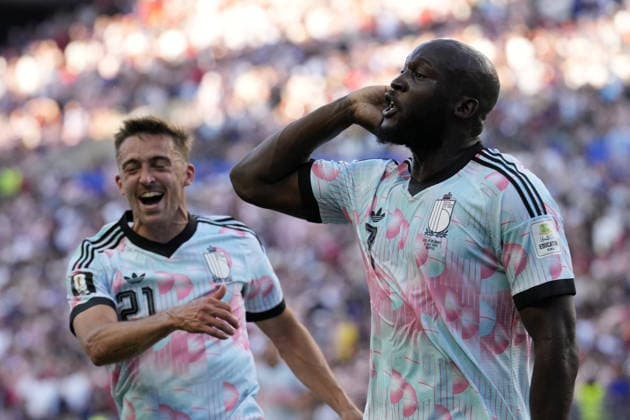 FIFA World Cup, WM, Weltmeisterschaft, Fussball 2026 - Round of 16 - USA vs Belgium Romelu Lukaku of Belgium celebrates scoring the 1-4 goal during the FIFA World Cup 2026 Round of 16 match USA against Belgium, in Seattle, Washington, USA, 06 July 2026. SEATTLE United States  Copyright: xSTEPHENxBRASHEARx