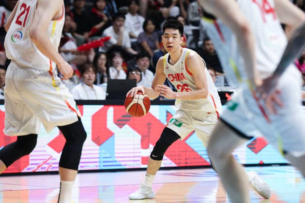 GOYANG, SOUTH KOREA - JULY 06: Zhu Junlong 26 of Team China dribbles the ball during the FIBA Men s World Cup 2027 Asian Qualifiers First Round match between China and Chinese Taipei on July 6, 2026 in Goyang, South Korea.  Copyright: xVCGx 111652609146