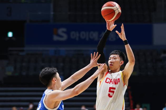 GOYANG, SOUTH KOREA - JULY 06: Liao Sanning 5 of Team China looks on during the FIBA Basketball World Cup 2027 Asian Qualifiers First Round match between China and Chinese Taipei on July 6, 2026 in Goyang, South Korea. China defeated Chinese Taipei 92-74 in the game.  Copyright: xVCGx 111652606232