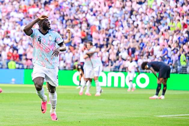 USA vs Belgium - FIFA World Cup, WM, Weltmeisterschaft, Fussball 2026 SEATTLE, UNITED STATES OF AMERICA - JULY 06 : Lukaku Romelu forward of Belgium celebrating scoring a goal (4-1) pictured during the FIFA World Cup 2026 round of 16 match between the United States of America and Belgium at the Lumen Field stadium on July 6, 2026 in Seattle, United States of America, 06 07 2026 Seattle United States of America  Copyright: xJanxDexMeuleneirx