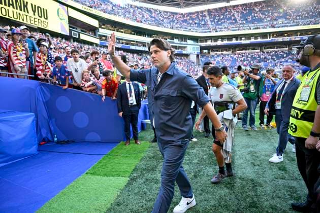USA vs Belgium - FIFA World Cup, WM, Weltmeisterschaft, Fussball 2026 SEATTLE, UNITED STATES OF AMERICA - JULY 06 :Pochettino Mauricio head coach of USA pictured during the FIFA World Cup 2026 round of 16 match between the United States of America and Belgium at the Lumen Field stadium on July 6, 2026 in Seattle, United States of America, 06 07 2026 Seattle United States of America  Copyright: xNicoxVereeckenx