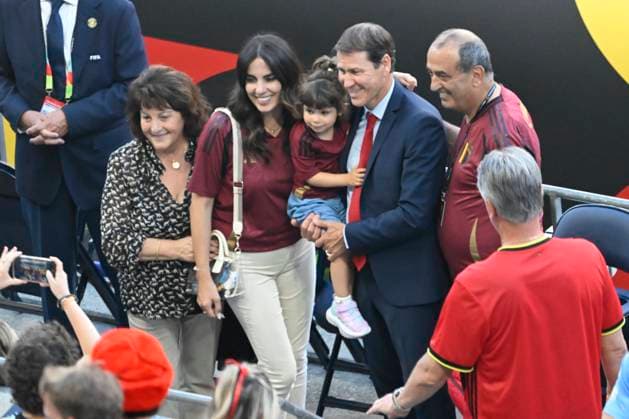USA vs Belgium - FIFA World Cup, WM, Weltmeisterschaft, Fussball 2026 SEATTLE, UNITED STATES OF AMERICA - JULY 06 : Garcia Rudi head coach of Belgium with his family pictured during the FIFA World Cup 2026 round of 16 match between the United States of America and Belgium at the Lumen Field stadium on July 6, 2026 in Seattle, United States of America, 06 07 2026 Seattle United States of America  Copyright: xNicoxVereeckenx