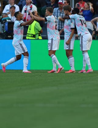 (260707) -- SEATTLE, July 7, 2026 -- Players of Belgium celebrate scoring during the round of 16 match between the United States and Belgium at the 2026 FIFA World Cup, WM, Weltmeisterschaft, Fussball at Seattle Stadium in Seattle, the United States, July 6, 2026. ) (SP)U.S.-SEATTLE-FOOTBALL-FIFA WORLD CUP-ROUND OF 16-USA VS BEL MaoxSiqian 