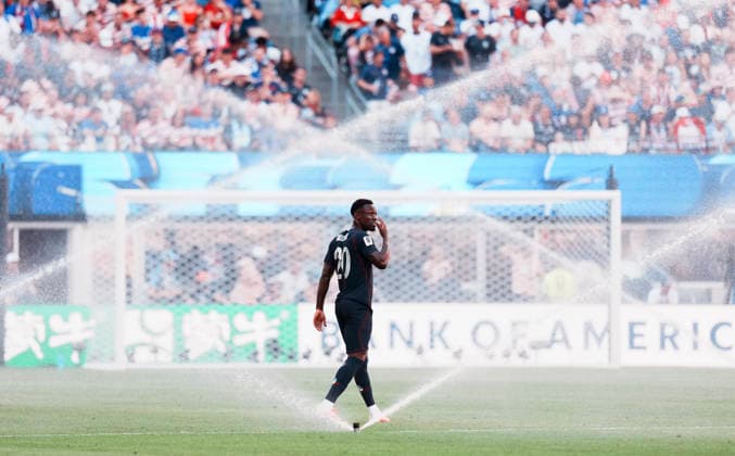 (260707) -- SEATTLE, July 7, 2026 -- Folarin Balogun of the United States is pictured during the round of 16 match between the United States and Belgium at the 2026 FIFA World Cup, WM, Weltmeisterschaft, Fussball at Seattle Stadium in Seattle, the United States, July 6, 2026. ) (SP)U.S.-SEATTLE-FOOTBALL-FIFA WORLD CUP-ROUND OF 16-USA VS BEL XuxChang 