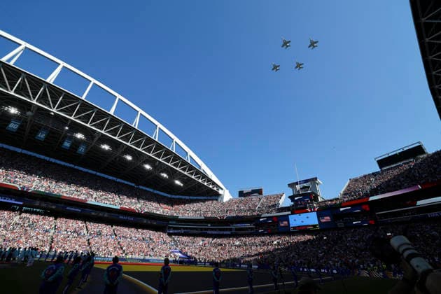 (260707) -- SEATTLE, July 7, 2026 -- A pre-match ceremony is held before the round of 16 match between the United States and Belgium at the 2026 FIFA World Cup, WM, Weltmeisterschaft, Fussball at Seattle Stadium in Seattle, the United States, July 6, 2026. ) (SP)U.S.-SEATTLE-FOOTBALL-FIFA WORLD CUP-ROUND OF 16-USA VS BEL XuxChang 