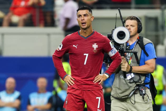 ARLINGTON, TEXAS - JULY 06: Cristiano Ronaldo of Portugal in acrion during the FIFA World Cup, WM, Weltmeisterschaft, Fussball 2026 Round of 16 match between Portugal and Spain at Dallas Stadium on July 6, 2026 in Arlington, Texas.  Copyright: xVCGx 111652756294