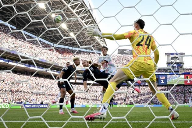 Belgium s Charles De Ketelaere scores a goal during a soccer game between the USA and Belgian national team, Nationalteam Red Devils, on Monday 06 July 2026, at the Seattle Field, in Seattle, a 1 8 finals game in the FIFA World Cup, WM, Weltmeisterschaft, Fussball 2026. DIRKxWAEM  x180557378x