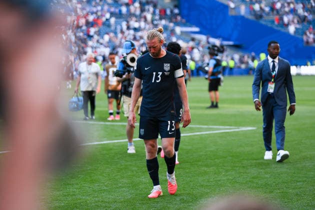 SEATTLE, WA - JULY 06: Defender Tim Ream 13 of the United States walks off the field after the FIFA World Cup, WM, Weltmeisterschaft, Fussball 2026 Round of 16 match between the USA and Belgium on July 6, 2026 at Seattle Stadium in Seattle, Washington. (Photo by Henry Rodenburg Icon Sportswire) SOCCER: JUL 06 FIFA World Cup 26 Round of 16 - USA vs Belgium EDITORIAL USE ONLY Icon260706032