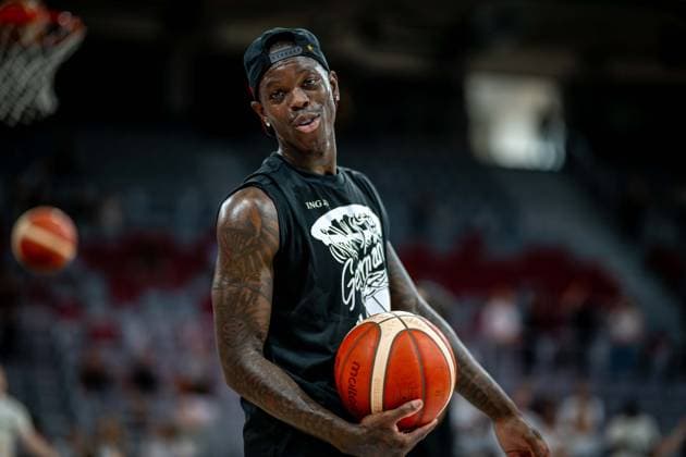 Basketball Bamberg 06.07.2026.2026 FIBA World Cup Qualifier Qualifikation zur Weltmeisterschaft 2027 Deutschland (GER) - Zypern (CYP) Dennis Schröder Schroeder (Deutschland, No.17) Schröder Schroder *** Basketball Bamberg July 6, 2026 2026 FIBA World Cup Qualifier Qualification for the 2027 World Cup Germany GER Cyprus CYP Dennis Schröder Schroeder Germany, No. 17 Schröder Schroder