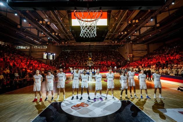 Basketball Bamberg 06.07.2026.2026 FIBA World Cup Qualifier Qualifikation zur Weltmeisterschaft 2027 Deutschland (GER) - Zypern (CYP) Team Deutschland nationalhymne Christian Sengfelder (Deutschland, No.43) Simonas Lukosius (Deutschland, No.41) Leon Kratzer (Deutschland, No.34) Sananda Fru (Deutschland, No.31) Kostja Mushidi (Deutschland, No.29) Malte Delow (Deutschland, No.20) Kay Patrick Bruhnke (Deutschland, No.19) Dennis Schröder Schroeder (Deutschland, No.17) Schröder Schroder Louis Olinde (Deutschland, No.16) Jonas Mattisseck (Deutschland, No.15) Nelson Weidemann (Deutschland, No.11) vlnr. *** Basketball Bamberg July 6, 2026 2026 FIBA World Cup Qualifier Qualification for the 2027 World Cup Germany GER Cyprus CYP Team Germany national anthem Christian Sengfelder Germany, No. 43 Simonas Lukosius Germany, No. 41 Leon Kratzer Germany, No. 34 Sananda Fru Germany, No. 31 Kostja Mushidi Germany, No. 29 Malte Delow Germany, No. 20 Kay Patrick Bruhnke Germany, No. 19 Dennis Schröder Schroeder Germany, No. 17 Schröder Schroder Louis Olinde Germany, No. 16 Jonas Mattisseck Germany, No. 15 Nelson Weidemann Germany, No. 11 from left to right