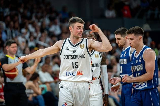 Basketball Bamberg 06.07.2026.2026 FIBA World Cup Qualifier Qualifikation zur Weltmeisterschaft 2027 Deutschland (GER) - Zypern (CYP) Jonas Mattisseck (Deutschland, No.15) *** Basketball Bamberg July 6, 2026 2026 FIBA World Cup Qualifier Qualification for the 2027 World Cup Germany GER Cyprus CYP Jonas Mattisseck Germany, No. 15