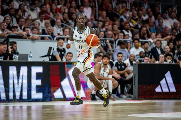 Basketball Bamberg 06.07.2026.2026 FIBA World Cup Qualifier Qualifikation zur Weltmeisterschaft 2027 Deutschland (GER) - Zypern (CYP) Dennis Schröder Schroeder (Deutschland, No.17) Schröder Schroder *** Basketball Bamberg July 6, 2026 2026 FIBA World Cup Qualifier Qualification for the 2027 World Cup Germany GER Cyprus CYP Dennis Schröder Schroeder Germany, No. 17 Schröder Schroder