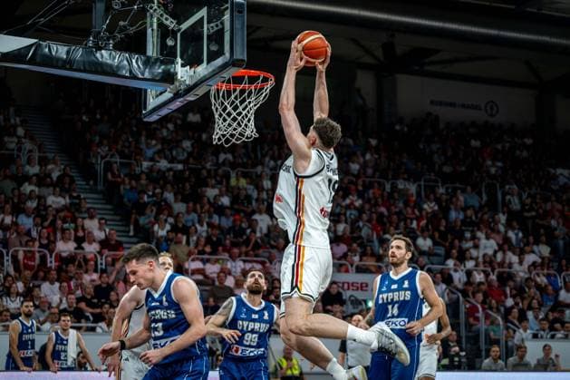 Basketball Bamberg 06.07.2026.2026 FIBA World Cup Qualifier Qualifikation zur Weltmeisterschaft 2027 Deutschland (GER) - Zypern (CYP) Kay Patrick Bruhnke (Deutschland, No.19) *** Basketball Bamberg July 6, 2026 2026 FIBA World Cup Qualifier Qualification for the 2027 World Cup Germany GER Cyprus CYP Kay Patrick Bruhnke Germany, No. 19