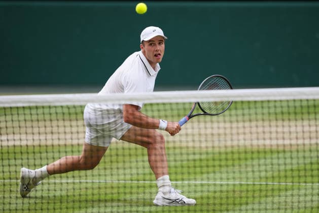 2026-07-06 The Championships - Wimbledon 2026 - Day Eight LONDON, UNITED KINGDOM - JULY 6: Arthur Fery of United Kingdom during Day Eight of the The Championships - Wimbledon 2026 at All England Lawn Tennis and Croquet Club on July 6, 2026 in London, England. (Photo by Marleen Fouchier BSR Agency) London United Kingdom Content not available for redistribution in The Netherlands directly or indirectly through any third parties. Copyright: xBSRxAgencyx