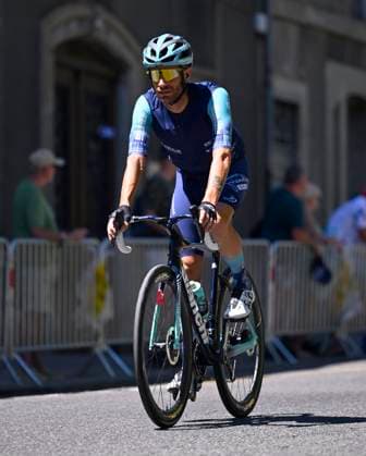 Tour de France 2026 Stage 4 FOIX, FRANCE - JULY 07 : Caruso Damiano (ITA) of Bahrain - Victorious during stage 4 of the 113rd edition of Tour de France an UCI World Tour 2.UWT cycling road race stage for Men Elite of 182 km with start in Carcassonne and finish in Foix on July 7, 2026 in Foix, France, 07 07 2026 Foix France  Copyright: xTomasxSiskx