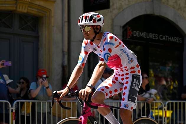 Tour de France 2026 Stage 4 FOIX, FRANCE - JULY 07 : Baudin Alex (FRA) of EF Education - Easypost during stage 4 of the 113rd edition of Tour de France an UCI World Tour 2.UWT cycling road race stage for Men Elite of 182 km with start in Carcassonne and finish in Foix on July 7, 2026 in Foix, France, 07 07 2026 Foix France  Copyright: xTomasxSiskx