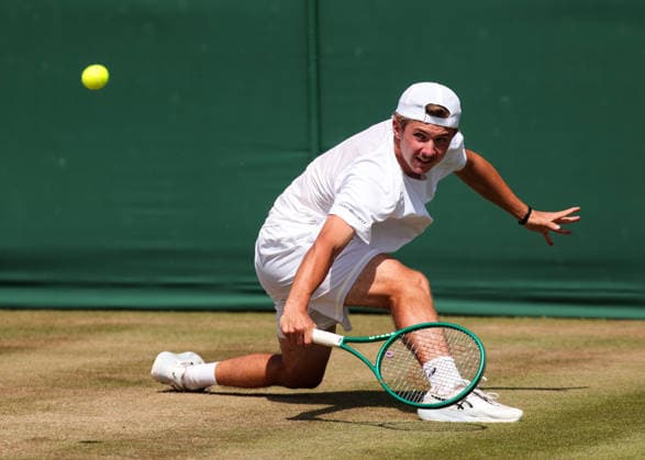 Flynn Thomas (SUI), Jungen Einzel, Boys Singles Tennis - Wimbledon 2026 - Grand Slam ITF ATP, Tennis Herren WTA, Tennis Damen - AELTC - London - - Great Britain - 7 July 2026. *** Flynn Thomas SUI, Boys Singles, Wimbledon 2026 Grand Slam ITF ATP WTA AELTC London, Great Britain, July 7, 2026 Copyright: xJuergenxHasenkopfx